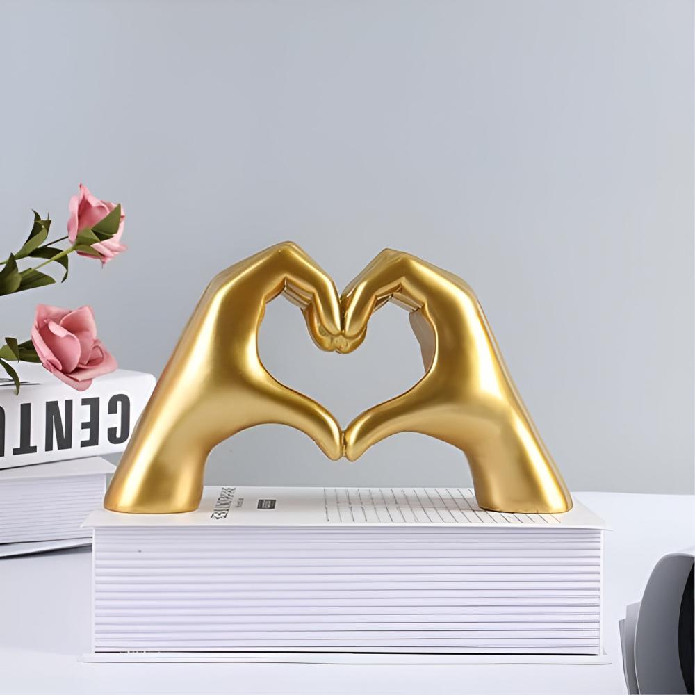 AffinityArt Decorative Love Hands Sculpture – Intricate Heart Gesture Elegant Wall Décor 1