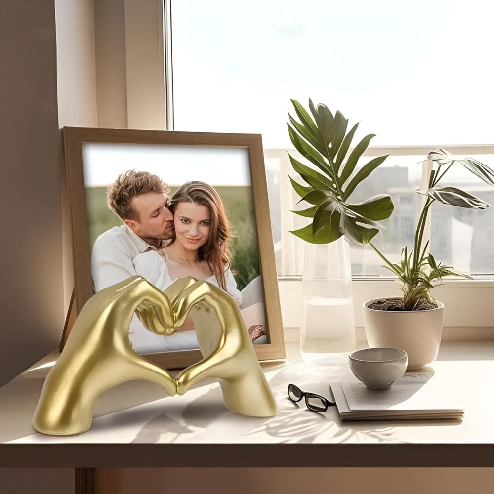 AffinityArt Decorative Love Hands Sculpture – Intricate Heart Gesture Elegant Wall Décor 2