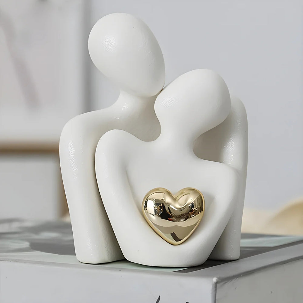 Alera Abstract Lovers Figurine Resin Sculpture – Minimalist Design for Unity Decor 0