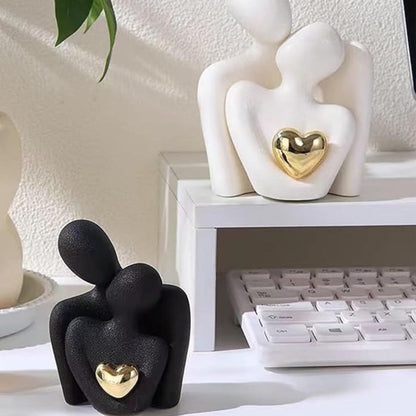 Alera Abstract Lovers Figurine Resin Sculpture – Minimalist Design for Unity Decor 1