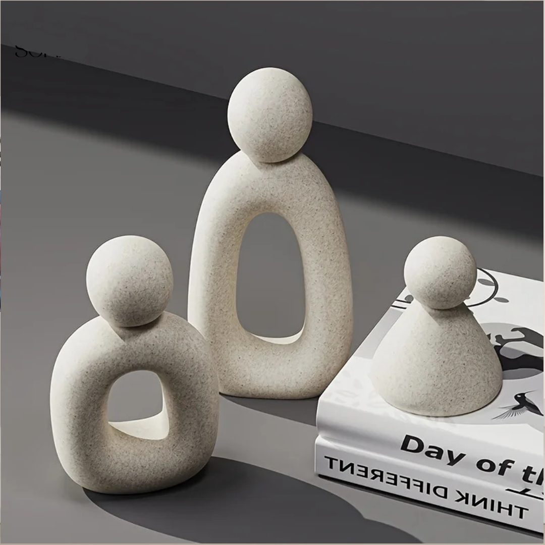 Alera Home Decor Abstract Family Sculpture – Durable Resin Wall Art for Living Room 2