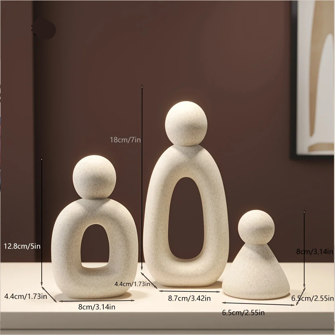 Alera Home Decor Abstract Family Sculpture – Durable Resin Wall Art for Living Room 3
