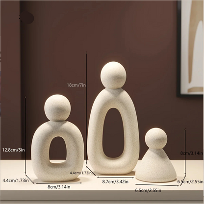 Alera Home Decor Abstract Family Sculpture – Durable Resin Wall Art for Living Room 3