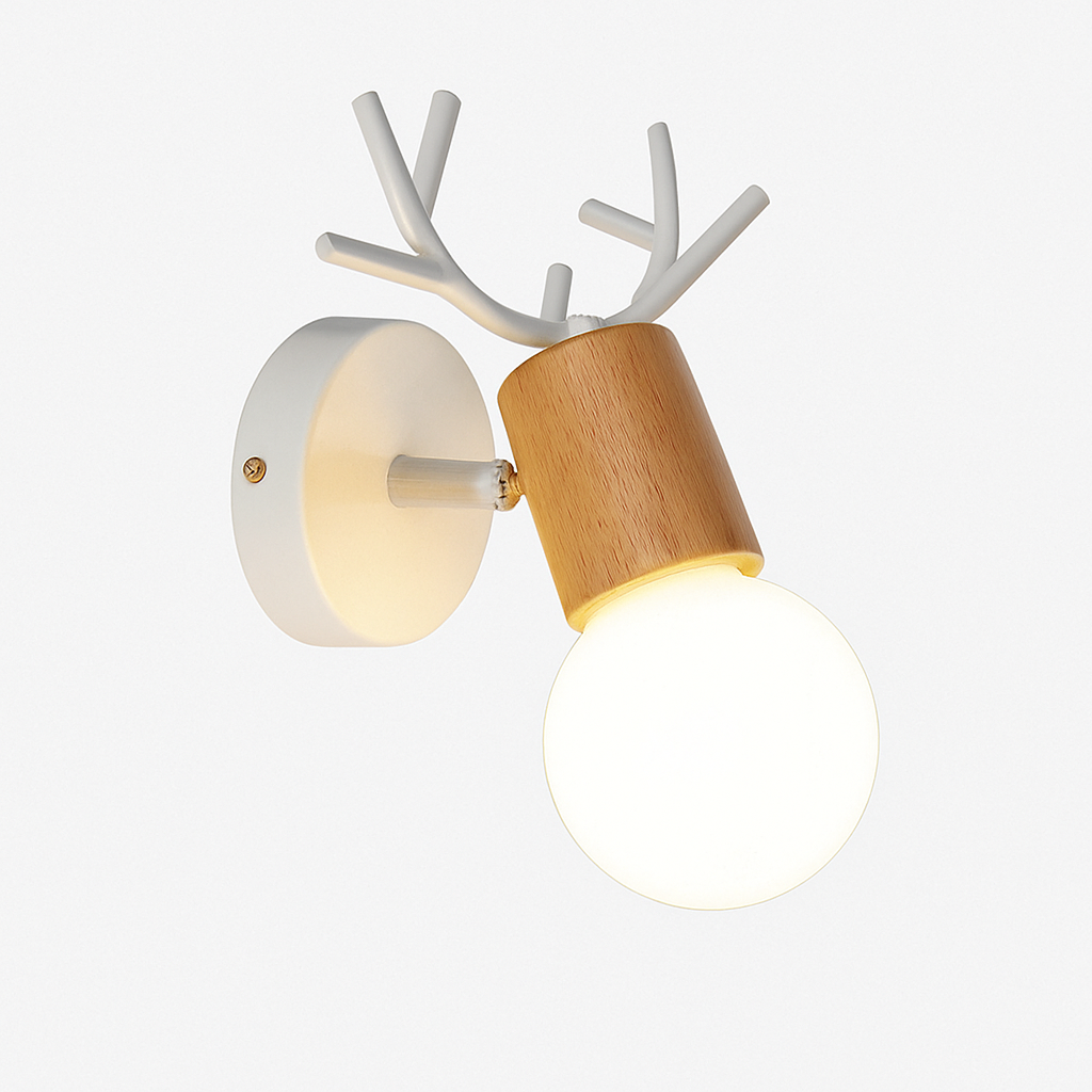 Arden Deer Wall Sconce – Wooden LED Light for Cozy Ambiance 6