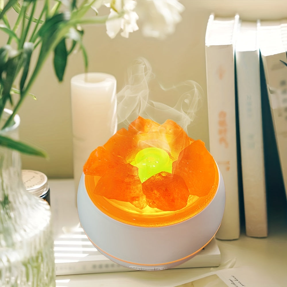 AromaLux Rechargeable Aroma Diffuser – 3-in-1 Salt Lamp for Calming Ambiance 2