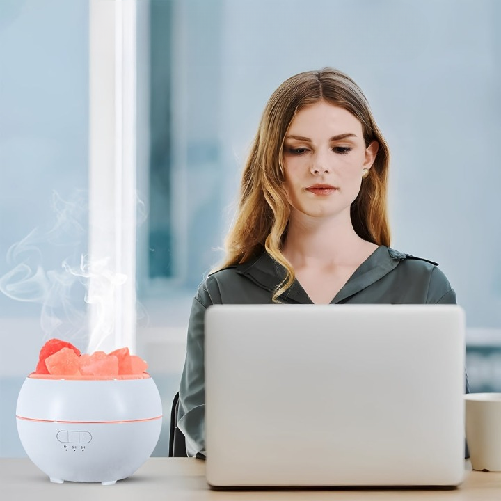 AromaLux Rechargeable Aroma Diffuser – 3-in-1 Salt Lamp for Calming Ambiance 7