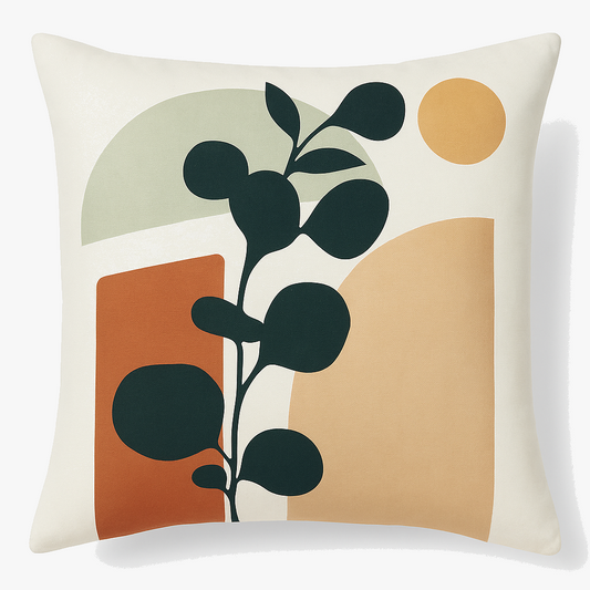 Botanic Artistic Cushion Cover (Set of 2)– Abstract Design Enhances Modern Living Spaces