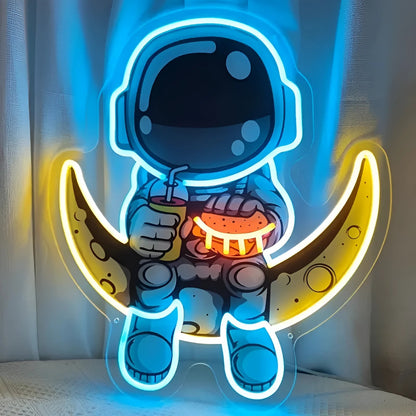 Astrolite Kids' Astronaut Wall Lamp – USB Powered Neon Design for Indoor Decor 1