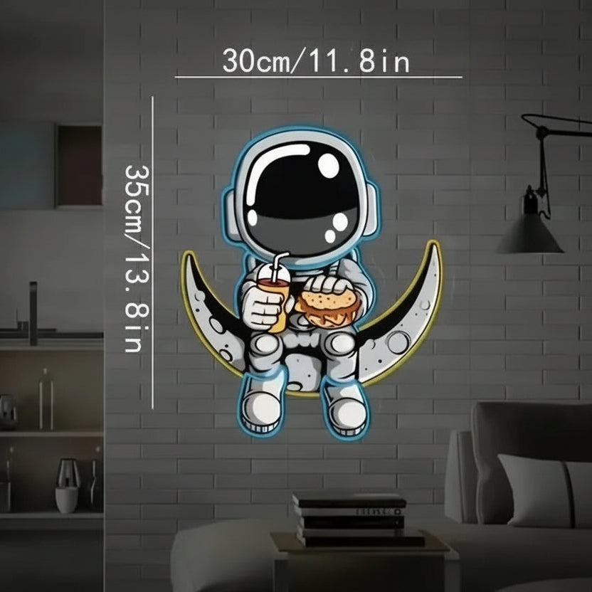 Astrolite Kids' Astronaut Wall Lamp – USB Powered Neon Design for Indoor Decor 4