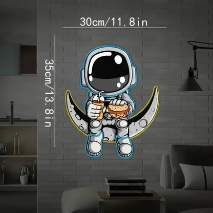 Astrolite Kids' Astronaut Wall Lamp – USB Powered Neon Design for Indoor Decor 4