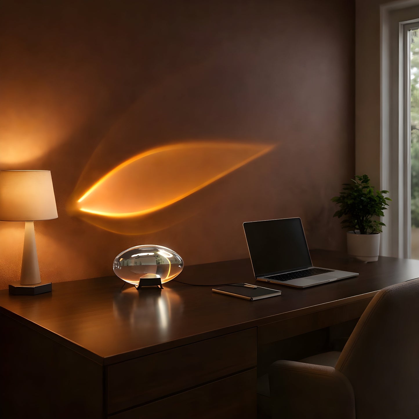 Fiora Modern Sunset Table Lamp – Geometric Design for Cozy Ambiance
