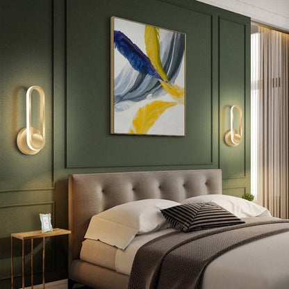 Avery Modern Gold Wall Sconce – Rotatable LED Design for Stylish Indoor Lighting 2