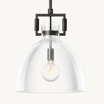 Bramont Kitchen Pendant Lighting – Brass Finish Glass Cloche for Island Illumination 3