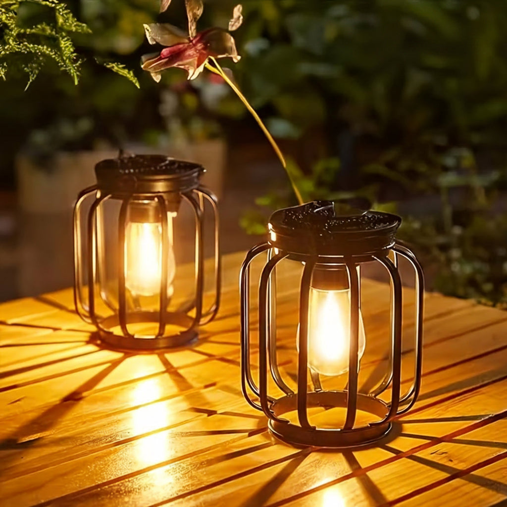 Caldra Outdoor Solar Lanterns 2-Pack – Weatherproof Hanging Garden Lights for Ambiance 1