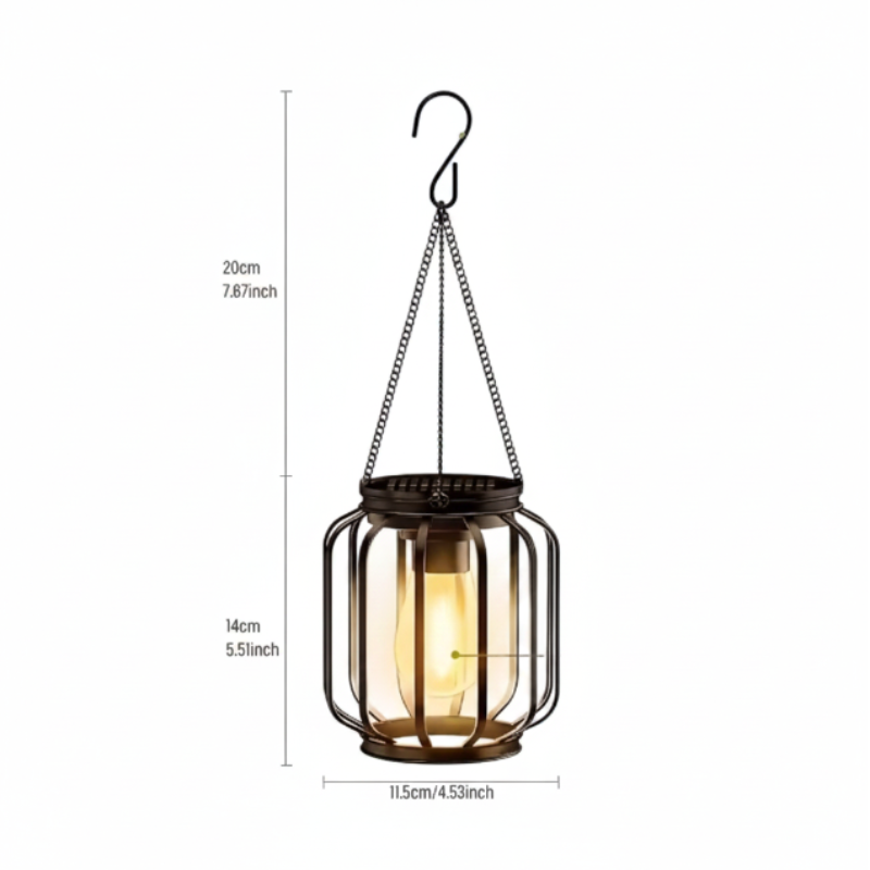 Caldra Outdoor Solar Lanterns 2-Pack – Weatherproof Hanging Garden Lights for Ambiance 4