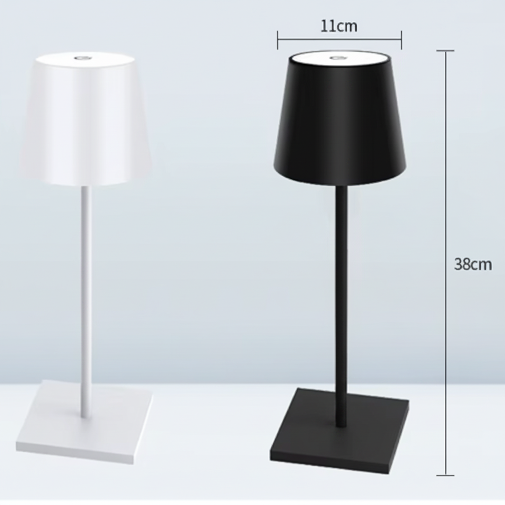 Capri Modern Aluminum Table Lamp – Cordless Rechargeable Lighting for Living Rooms 8