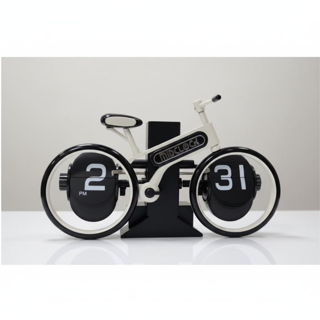 Chronix Men’s Black and White Bicycle Clock – Retro Artistic Home Decor 5