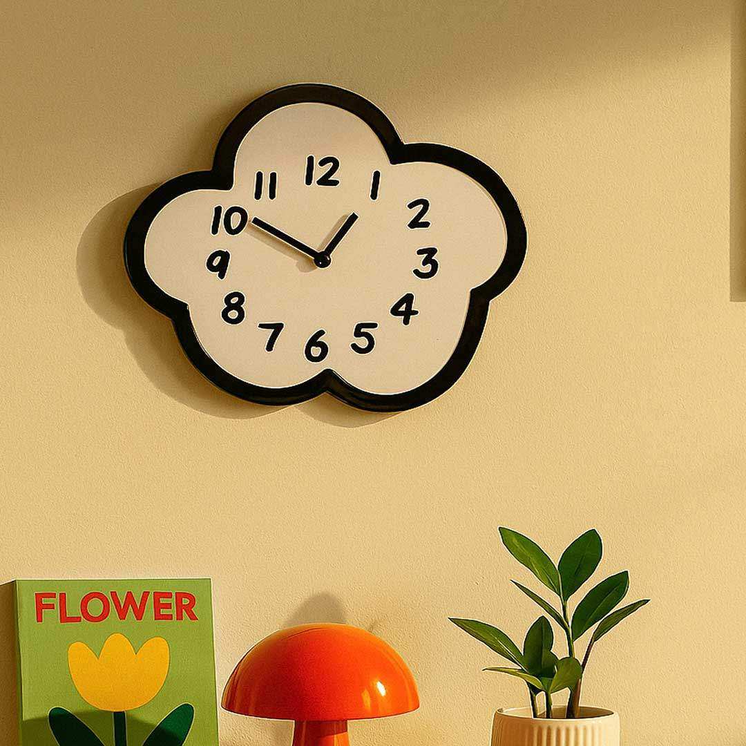 Cielo Large Wall Clock – Charming Cloud Design for Modern Kitchen Decor 0