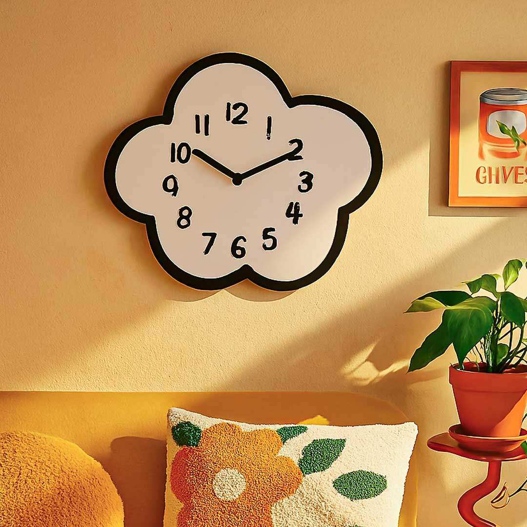Cielo Large Wall Clock – Charming Cloud Design for Modern Kitchen Decor 1