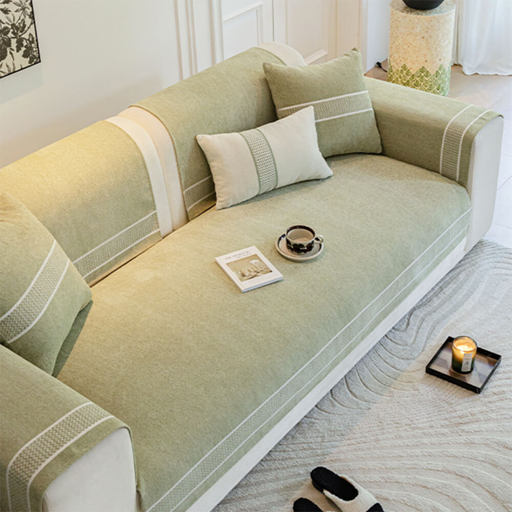 Covo Sofa Covers – Elegant Chenille Slipcover with Scratch Resistance