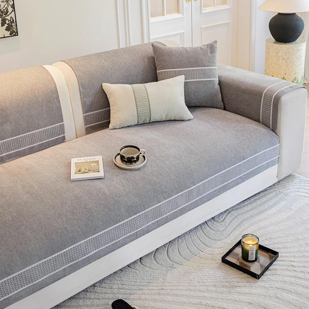 Covo Sofa Covers – Elegant Chenille Slipcover with Scratch Resistance