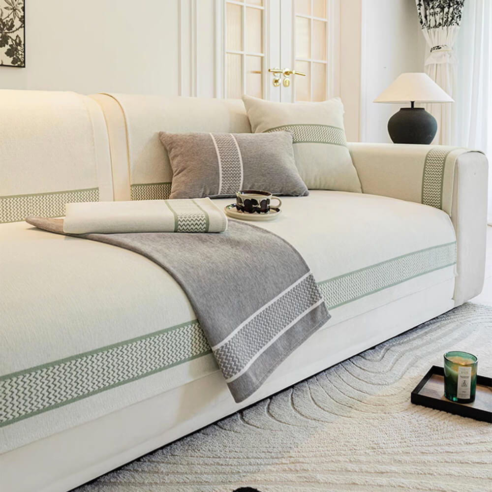 Covo Sofa Covers – Elegant Chenille Slipcover with Scratch Resistance