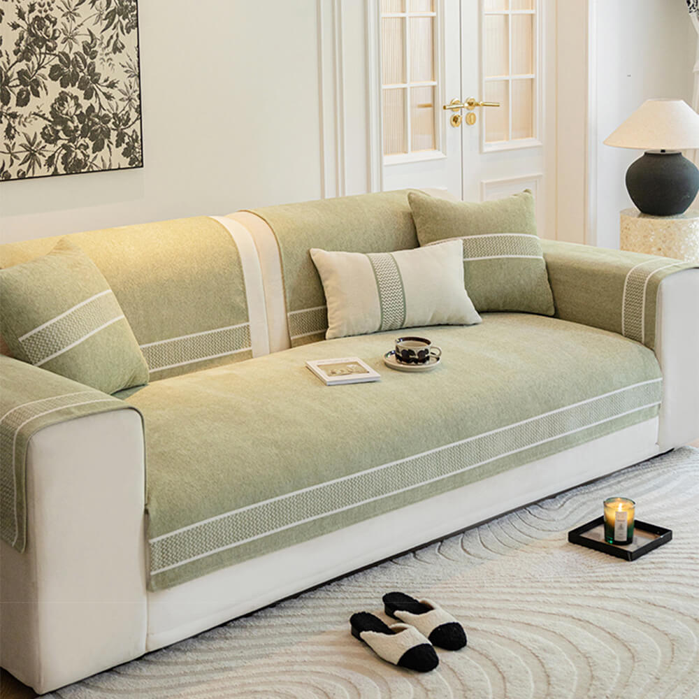 Covo Sofa Covers – Elegant Chenille Slipcover with Scratch Resistance