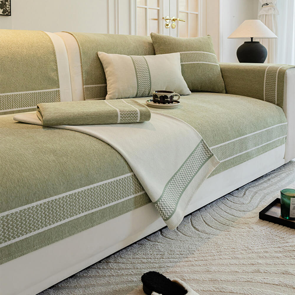 Covo Sofa Covers – Elegant Chenille Slipcover with Scratch Resistance