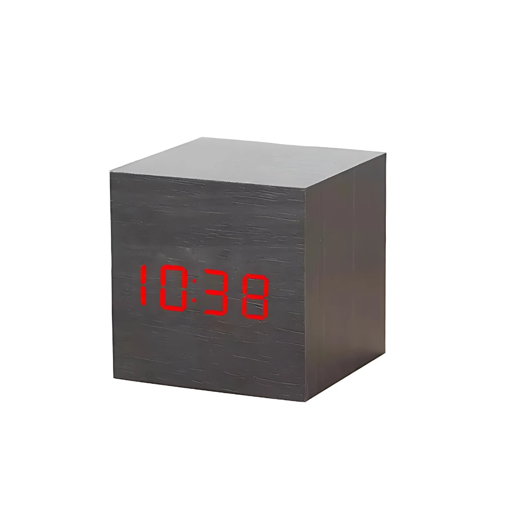 Cubo Compact Digital Clock – Multifunctional LED Alarm for Small Spaces 1