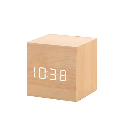 Cubo Compact Digital Clock – Multifunctional LED Alarm for Small Spaces 3