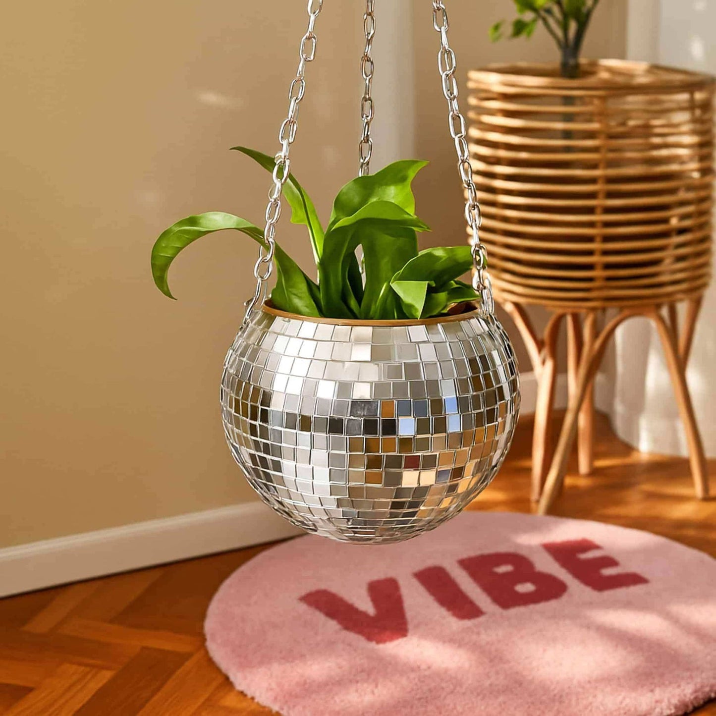 Dazzlo Indoor Hanging Planter – Mirrored Design for Stylish Space Efficiency 1