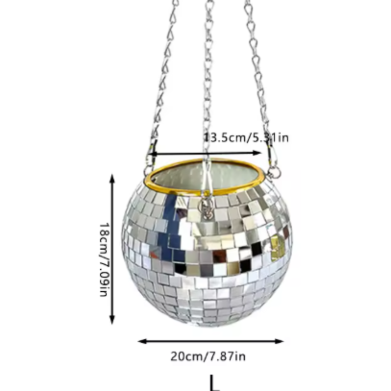 Dazzlo Indoor Hanging Planter – Mirrored Design for Stylish Space Efficiency 8