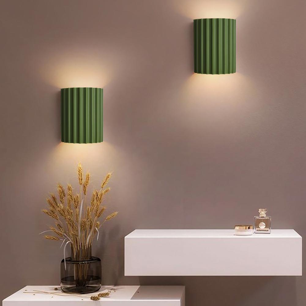 Fabulous Green Wall Sconce – Modern 2-Light Resin Design for Indoor Spaces 0
