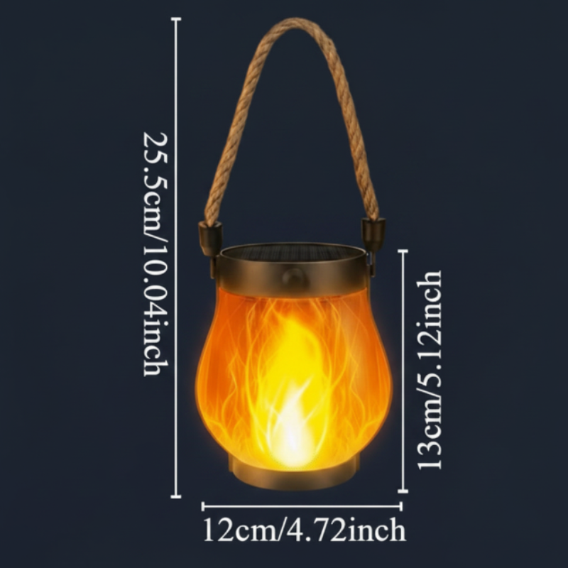 Flareon Outdoor Solar Lantern – Waterproof Garden Light with Flickering Flame Effect 4