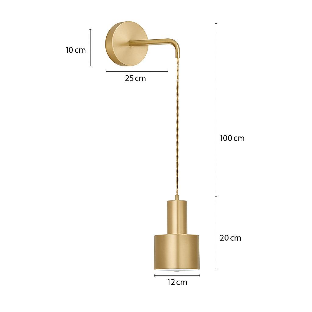 Gale Modern Gold Wall Sconce – Downward Illumination Ambient Lighting 5
