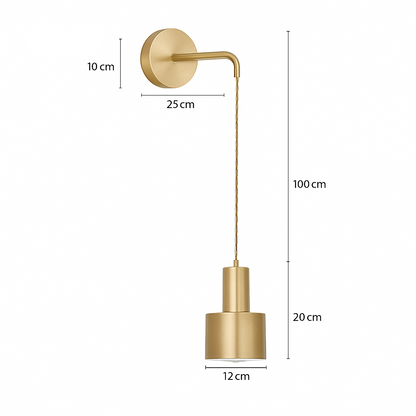 Gale Modern Gold Wall Sconce – Downward Illumination Ambient Lighting 5