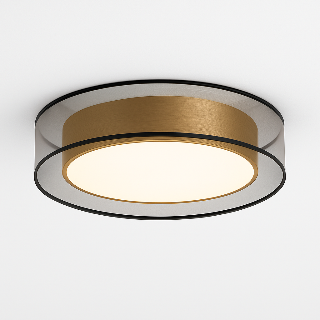 Gleam Loft Modern Ceiling Light – Elegant Gold Flush Mount for Stylish Interiors 0