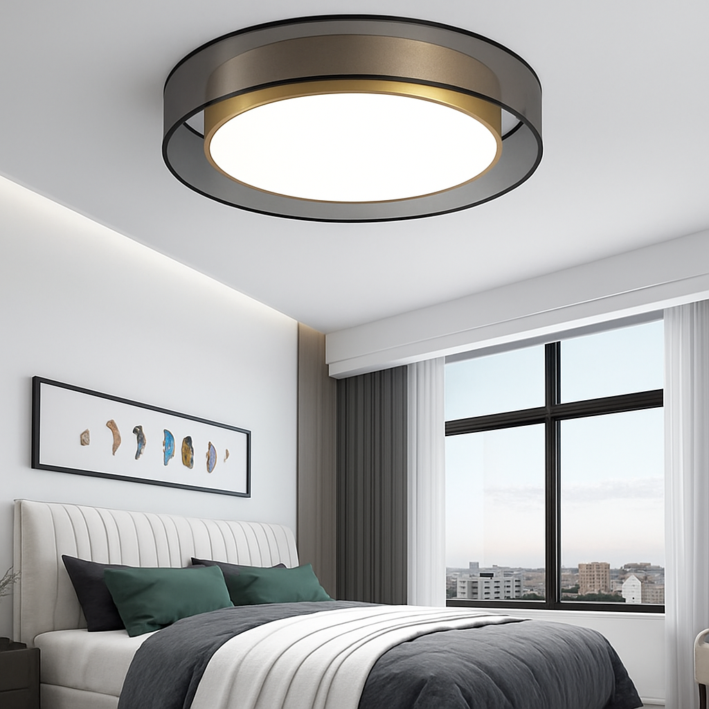 Gleam Loft Modern Ceiling Light – Elegant Gold Flush Mount for Stylish Interiors 1