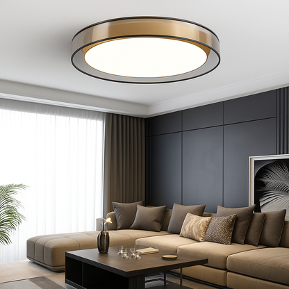Gleam Loft Modern Ceiling Light – Elegant Gold Flush Mount for Stylish Interiors 2