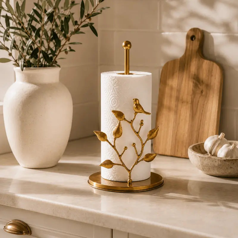Goldcrest Kitchen Paper Towel Holder – Decorative Bird Design for Space-Saving Convenience 2