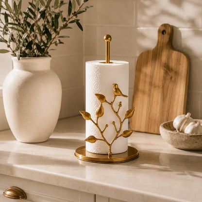 Goldcrest Kitchen Paper Towel Holder – Decorative Bird Design for Space-Saving Convenience 2