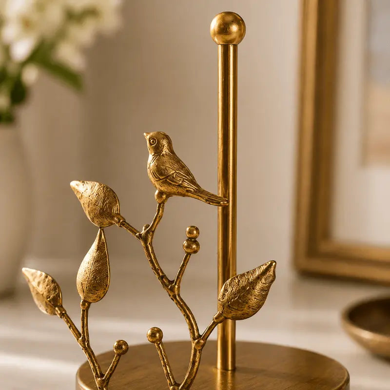 Goldcrest Kitchen Paper Towel Holder – Decorative Bird Design for Space-Saving Convenience 3