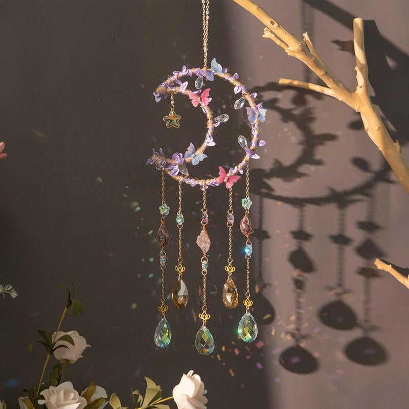 Harmony Home Decor Crystal Dream Catcher – Handmade Rainbow Sun Catcher 0