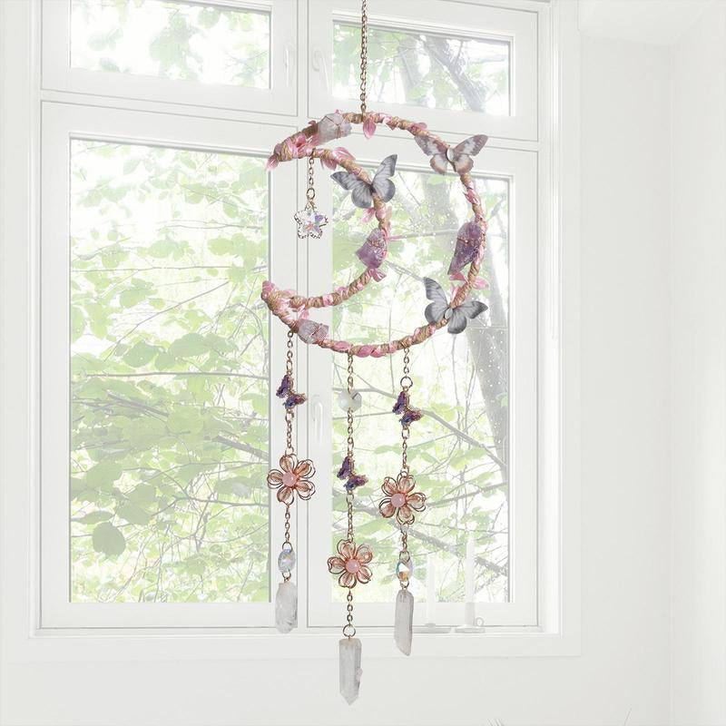 Harmony Home Decor Crystal Dream Catcher – Handmade Rainbow Sun Catcher 4