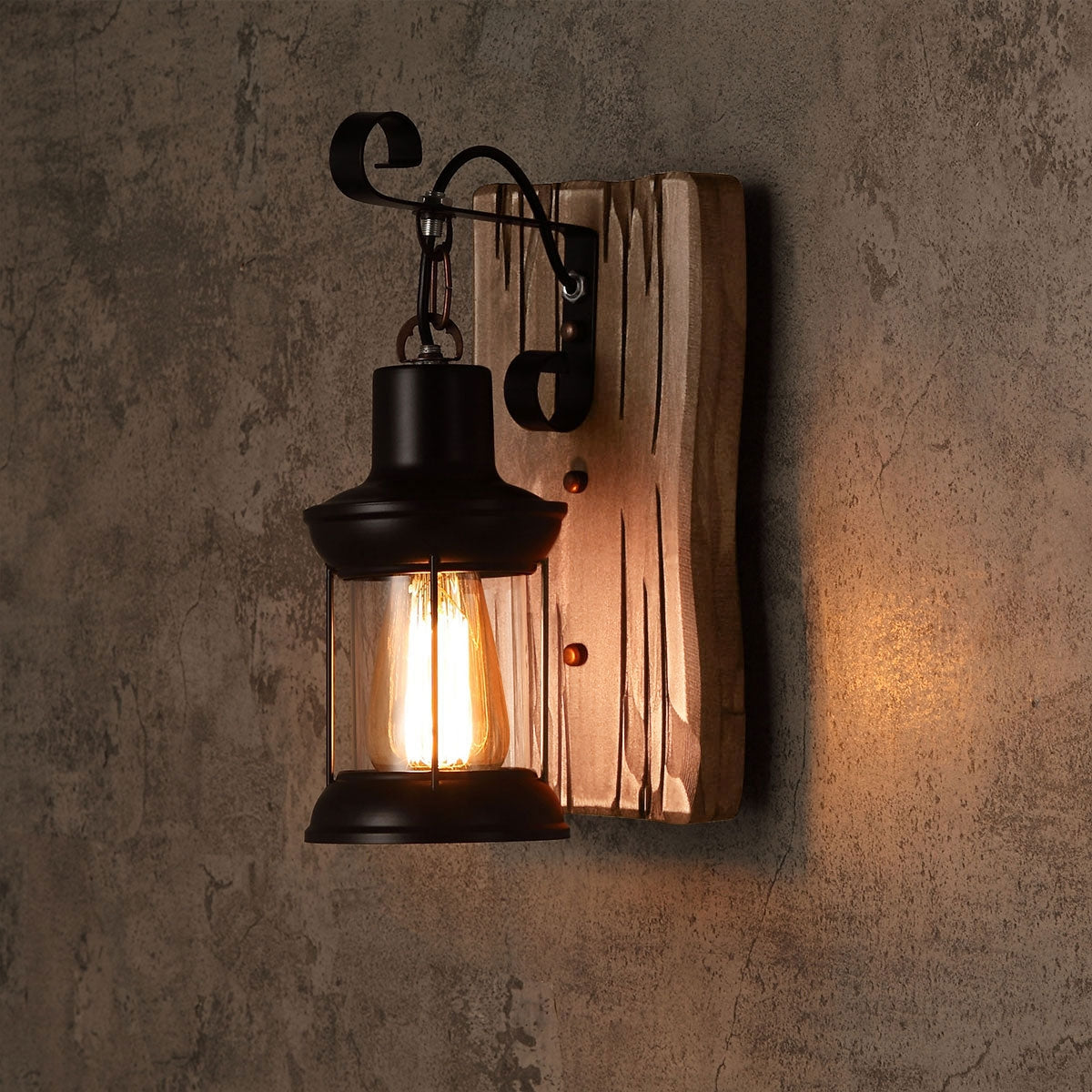 Indigo Industrial Wall Sconce – Clear Glass Shade Durable Indoor Lighting 0