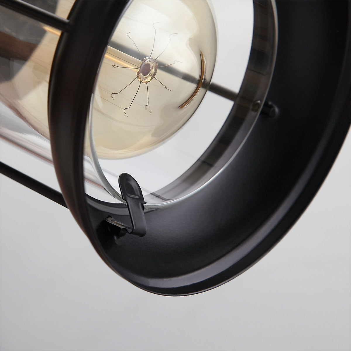 Indigo Industrial Wall Sconce – Clear Glass Shade Durable Indoor Lighting 5