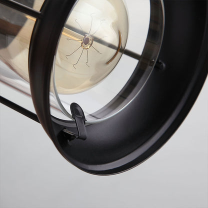 Indigo Industrial Wall Sconce – Clear Glass Shade Durable Indoor Lighting 5
