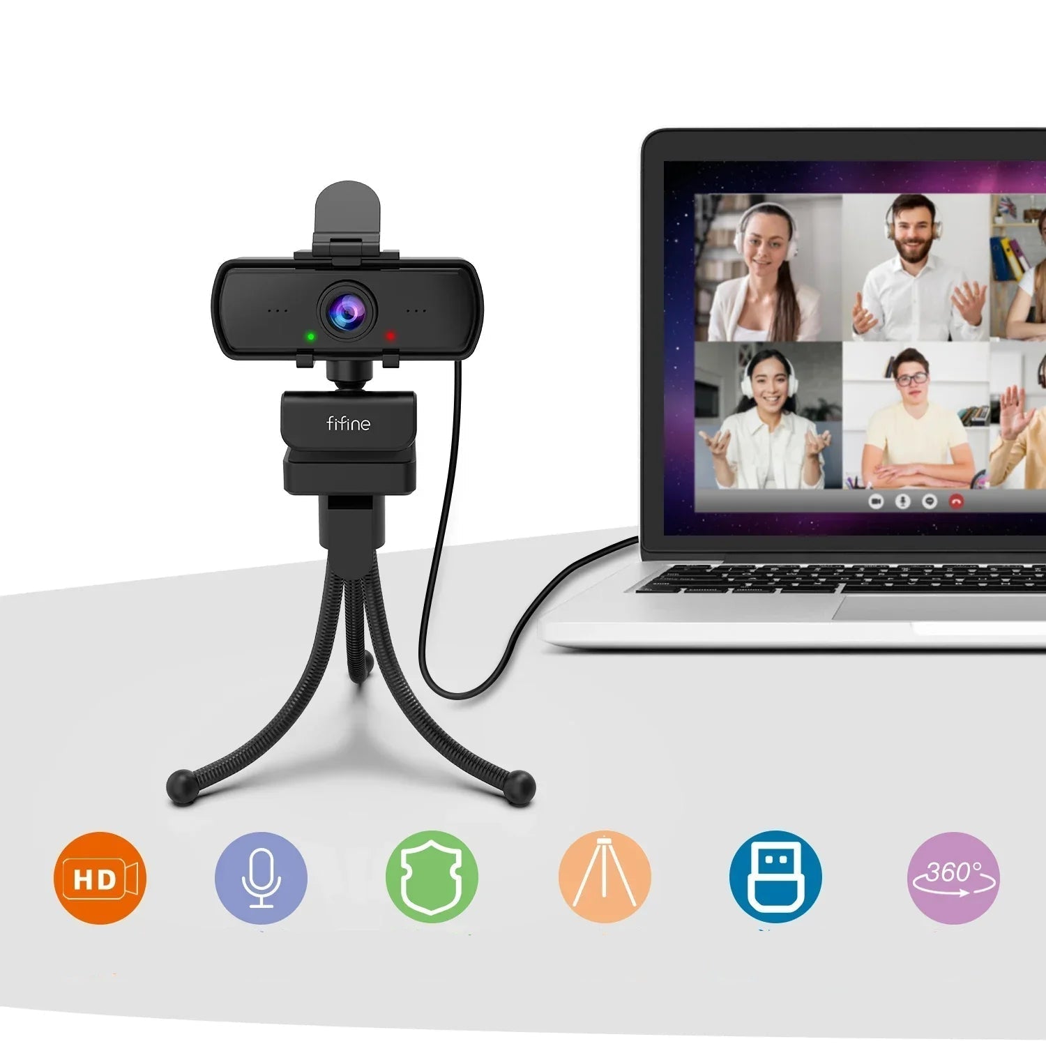 Kaleo High-Definition Webcam – 1440p Clarity for Video Calls and Streaming 3