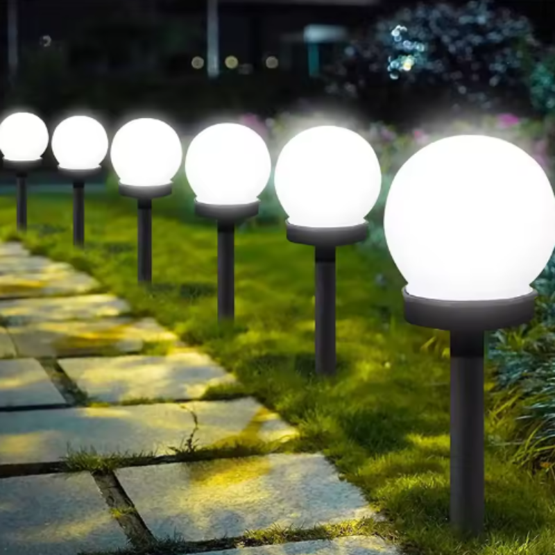 LumaGlow Outdoor Solar Garden Lights – Waterproof Globe Design for Pathway Illumination 2