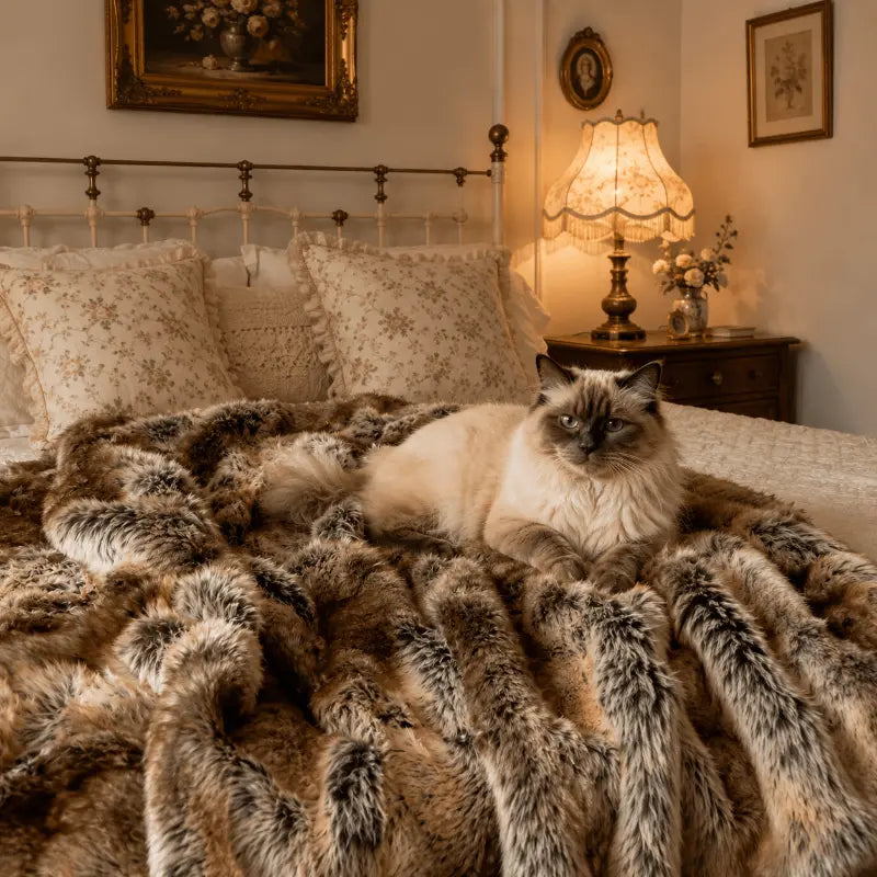 Luxe Women’s Faux Fur Throw Blanket – Ultra-Soft Comfort for Cozy Evenings 4